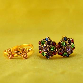 Gold And Silver Platted Toe Ring 1