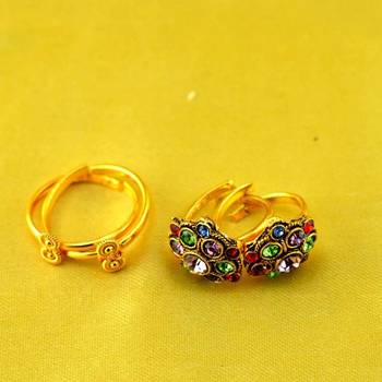 Gold And Silver Platted Toe Ring 2