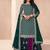 designer blooming chinon based green gharara suit for women