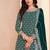 designer blooming chinon based green gharara suit for women
