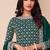 designer blooming chinon based green gharara suit for women