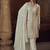 latest white chinon Pakistani salwar suit for women wedding wear
