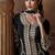 latest black chinon Pakistani salwar suit for women wedding wear