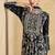 pakistani suit for women black color chinon fabric-Full Stitched free size