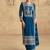 pakistani suit for women blue color chinon fabric-Full Stitched free size