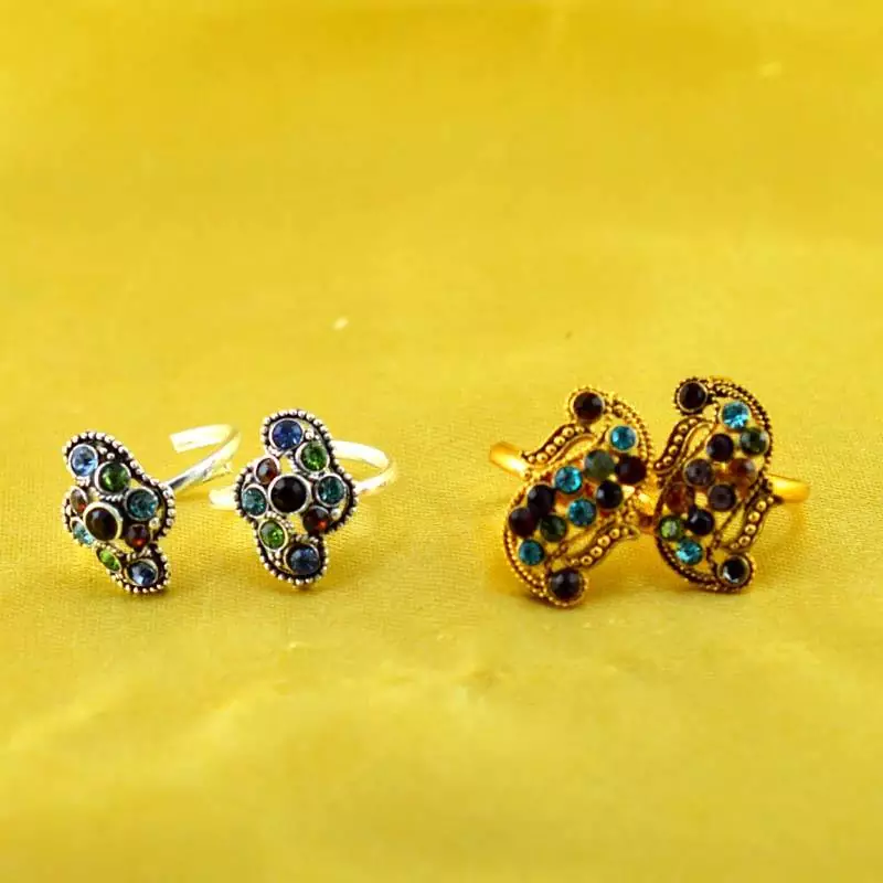 Gold And Silver Platted Toe Ring
