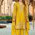 all new yellow peplum style suit for women wedding wear