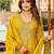 all new yellow peplum style suit for women wedding wear