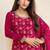 designer jacquard magenta palazzo suit for women ethnic wear