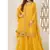  jacquard yellow palazzo suit for women ethnic wear