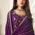designer jacquard purple palazzo suit for women ethnic wear