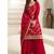 designer jacquard red palazzo suit for women ethnic wear