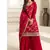 jacquard red palazzo suit for women ethnic wear