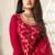 designer jacquard red palazzo suit for women ethnic wear
