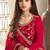 designer jacquard red palazzo suit for women ethnic wear