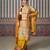 elegant chinon based yellow salwar kameez for women