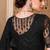 black satin georegtte sequince & reasham work silk blend with net jacket designer blouse party wear saree 