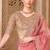 peach  tissue oraganza sequince & resham work satin silk blend designer blouse party wear saree
