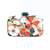 Black floral embroidered clutch