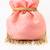 Pink floral embroidered potli bag