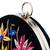 Black floral embroidered clutch