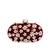 Maroon floral embroidered clutch