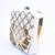 White sequin embroidered clutch