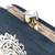 Blue embroidered clutch