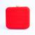 Red embroidered clutch