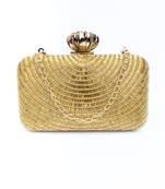 Gold embroidered clutch