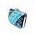Blue floral embroidered clutch