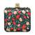 Black floral embroidered customised 'U' clutch