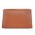 Tan customised 'f' leather clutch