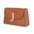 Tan customised 'j' leather clutch