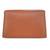 Tan customised 'm' leather clutch