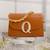 Tan customised 'q' leather clutch