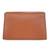 Tan customised 'q' leather clutch
