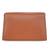 Tan customised 'r' leather clutch