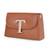 Tan customised 't' leather clutch