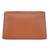 Tan customised 't' leather clutch