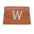 Tan customised 'w' leather clutch
