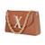 Tan customised 'x' leather clutch