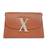 Tan customised 'x' leather clutch