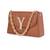 Tan customised 'y' leather clutch