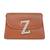 Tan customised 'z' leather clutch