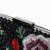 Black floral embroidered clutch