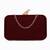 Maroon floral embroidered clutch