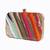 Multicolor sequin embroidered clutch