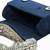 Navy blue beads embroidered clutch