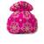 Pink sequin embroidered potli bag